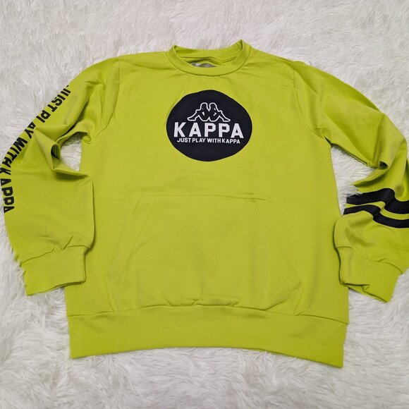 Kappa Unisex Crew Neck Light Green Pullover Loopknit with logo Sweatshirt NWOT - Picture 1 of 8